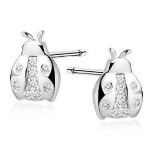 Cercei argint buburuza cu pietre DiAmanti Z1652E-DIA (Argint 925‰ 0,9 g.)